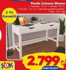 PRATİCO PANDO ÇALIŞMA MASASI 76X58X131 CM PRATİCO PANDO ÇALIŞMA MASASI 76X58X131 CM